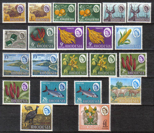RHODESIA SET SACC#131-144 MINT