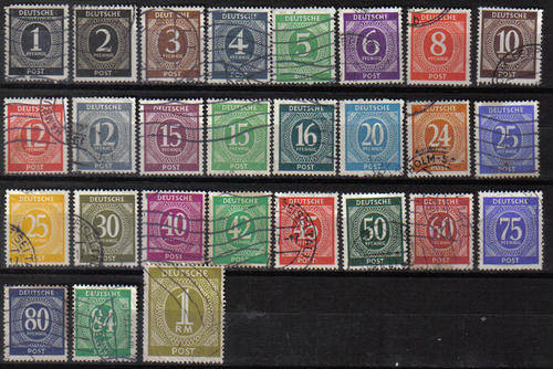 GERMANY ALLIED OCCUPATION ZONE FULL SET 1946 ISSUE PLUS KEY STAMP C/V R1100.00WOW!!!