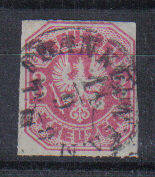GERMANY CLASSIC STATES PRUSSIA 1867 ISSUE STAMP Mi#24 F.U.C/VR400.00 LOOK BELOW
