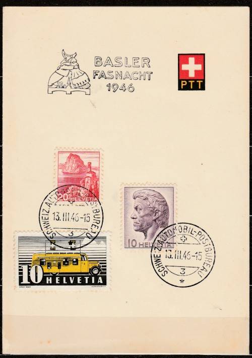 SWITZERLAND 1946 ISSUE "PTT" FOLDERS C/V R???? LOOK SCANS X 3 ALL 3 FOLDERS