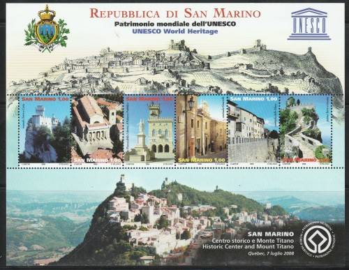 SAN MARINO 2008 ISSUE FULL MINI SHEET MINT** LOOK SCAN