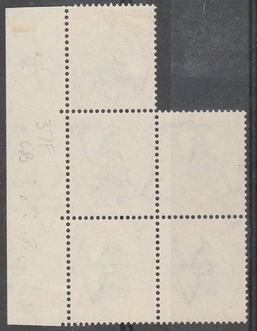 SOUTH AFRICA 1930 ISSUE SACC#43 MINT* MARGIN BLOCK WITH THE SHEET NO and `F` PRINTING LOOK SCAN 2