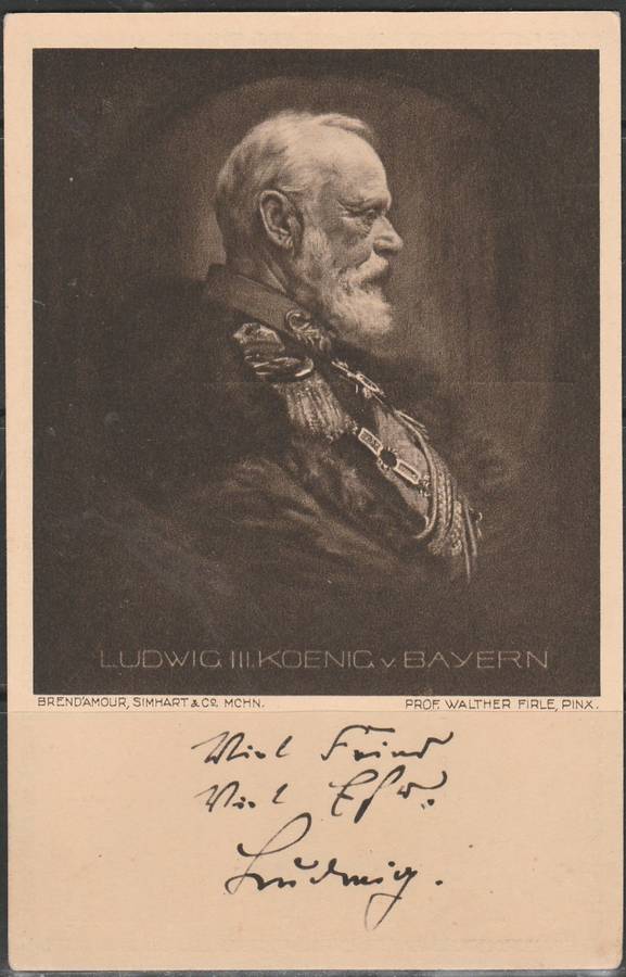 A POST CAED IN AID OF RED CROSS MINT KING LUDWIG OF BAVARIA MINT LOOK SCAN X 2