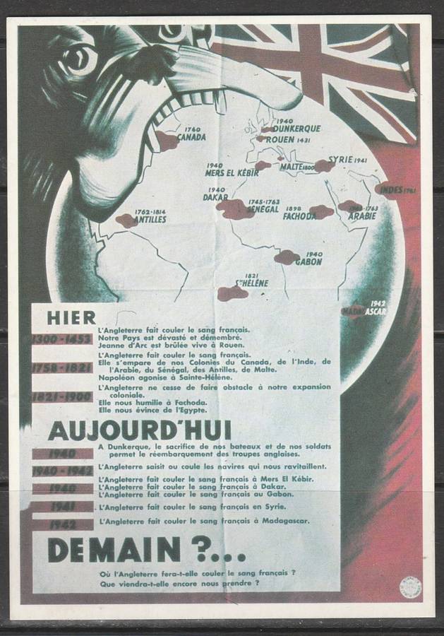 COLOUR POST CARD FRENCH LANGUAGE POSTER CRITICAL OF THE BRITISH MINT LOOK SCAN