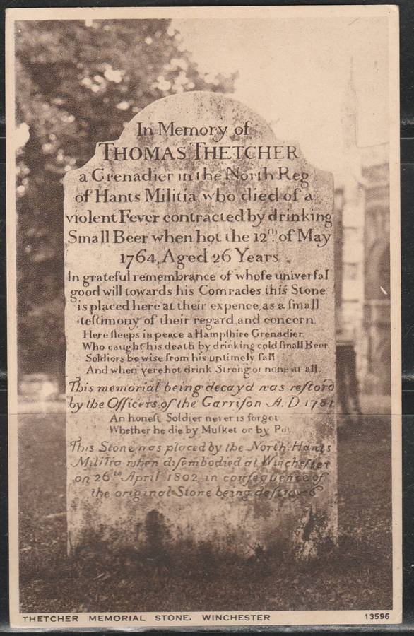 A PICTURE POST CARD SHOWING THETCHER MEMORIAL STONE WINCHESTER MINT LOOK SCAN