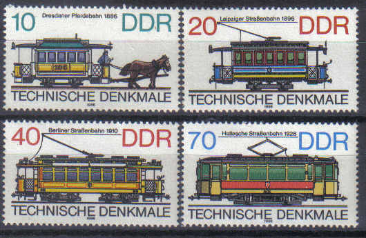 Germany DDR History of the Trams Mint 1986 Issue.