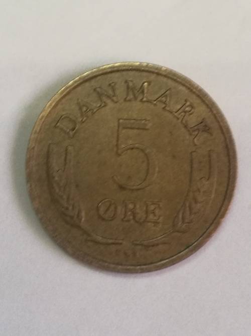 1967 5 ORE DANMARK RARE