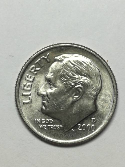 2000D rooseveld double die error coin rare and valuable. see description for photos .