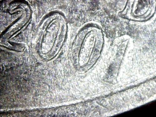 2001D rooseveld dime double die error coin see description for photos