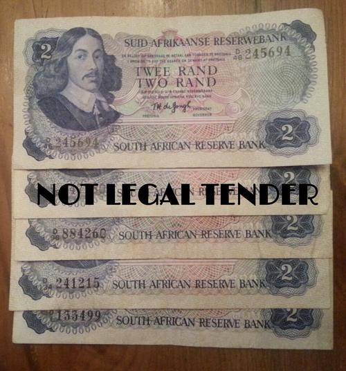 5 Old TW de Jongh R2 Notes - Bid per Note!