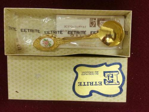 24 Carat Gold Plated Original Eetrite Sugar Spoon