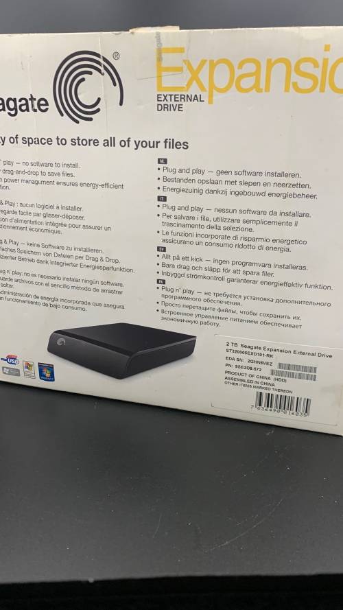 2TB Seagate Expansion External USB3.0 Desktop Hard Drive