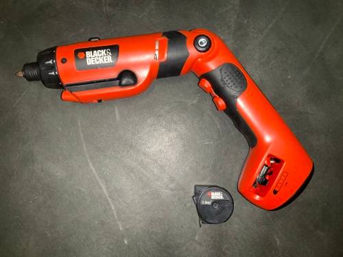 Black & Decker Cordless Screwdriver with measure tape No Charger!!!