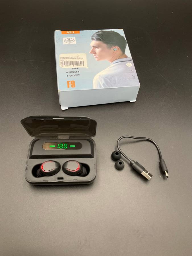 Brightgoods Wireless Earphone -digital charging case(Opened Box)