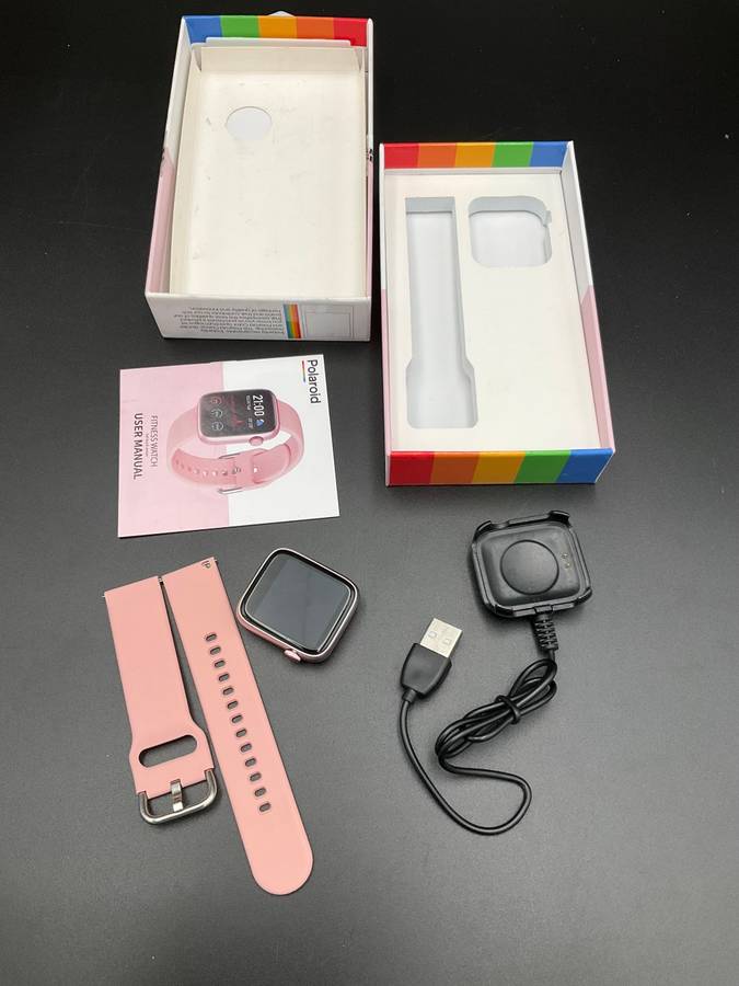 Polaroid Fit Square Full Touch Active Fitness Watch Pink ( Opened Box)