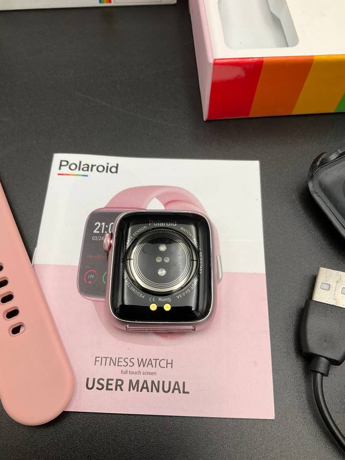 Polaroid Fit Square Full Touch Active Fitness Watch Pink ( Opened Box)