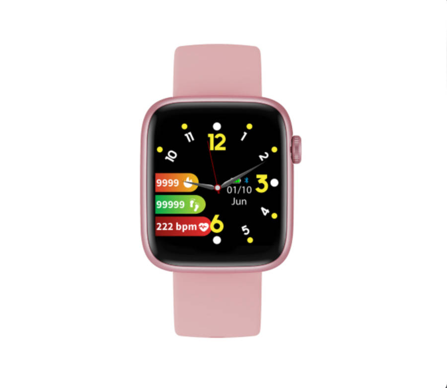 Polaroid Fit Square Full Touch Active Fitness Watch Pink ( Opened Box)