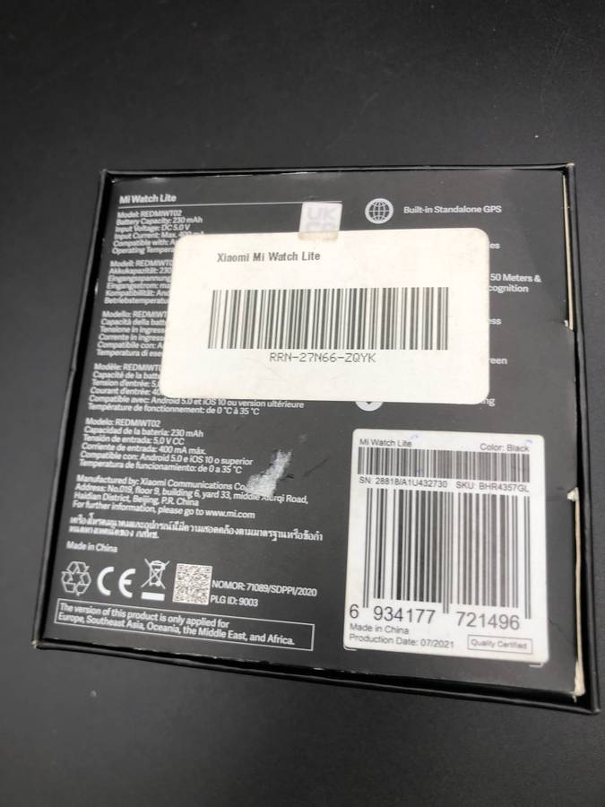 Xiaomi Mi Watch Lite Smartwatch - Black(tinny lines on screen)