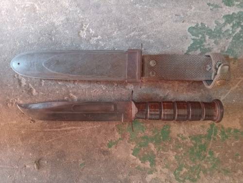 WWII KA-BAR Us navy combat knife 1939-1945