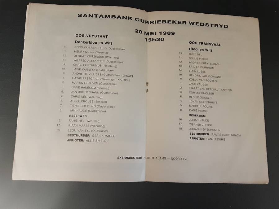 Currie Cup Sports Memorabilia