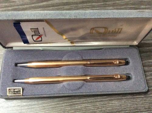 Cross 14Kt Gold Filled Pen and Pencil Set with Standard Bank Emblem