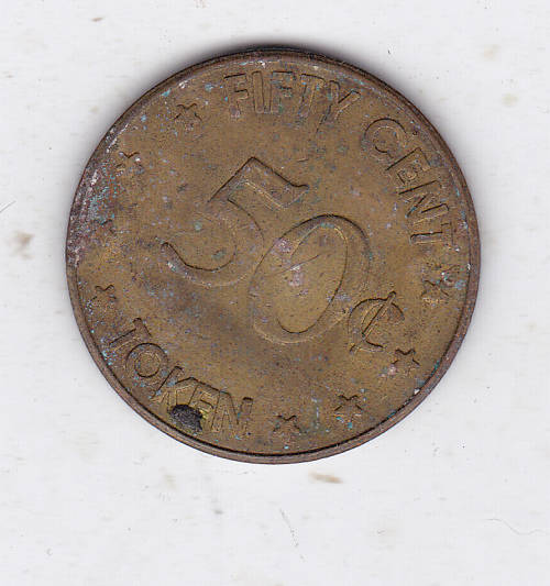 DURBAN CASINO 50 CENTS TOKEN