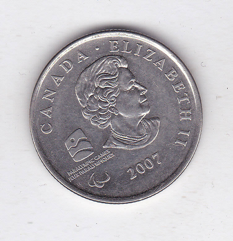 CANADA 25 CENTS 2007 ¿ WINTER OLYMPICS 2010 EXTRA FINE