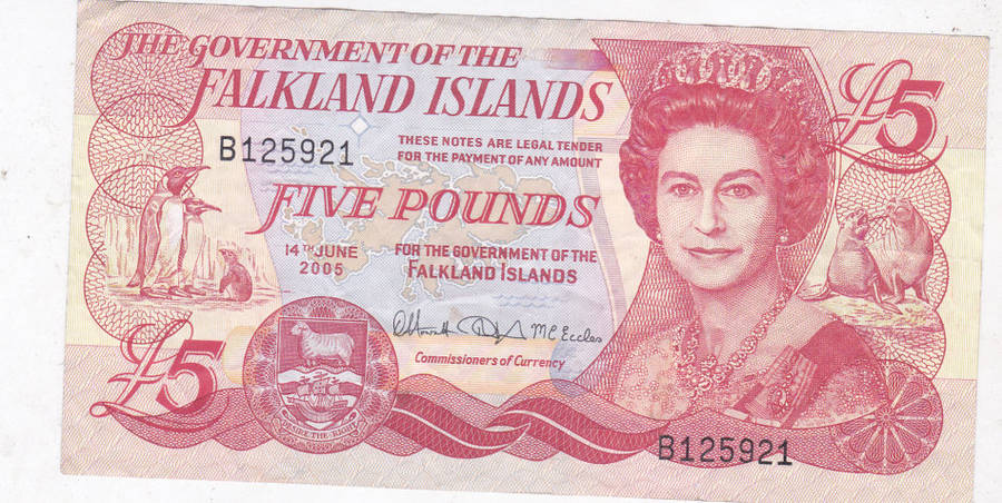 FALKLAND ISLANDS 5 POUNDS 2005 FV=R92