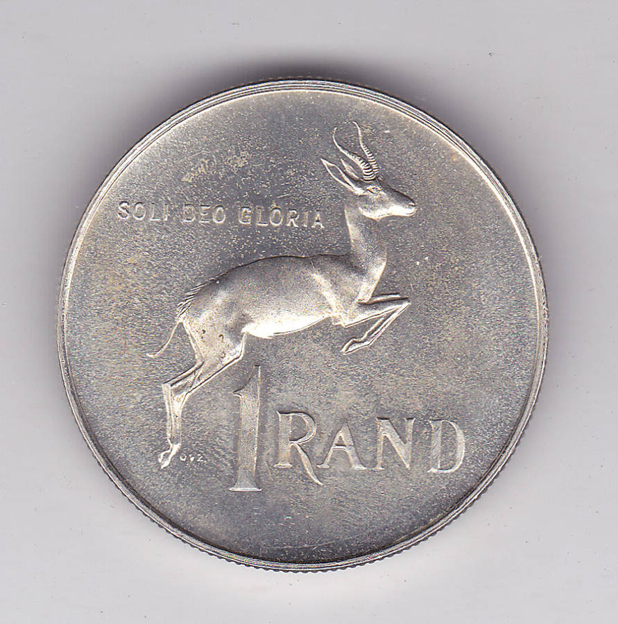 SOUTH AFRICA R1 1965 PROOF ENGLISH LEGEND