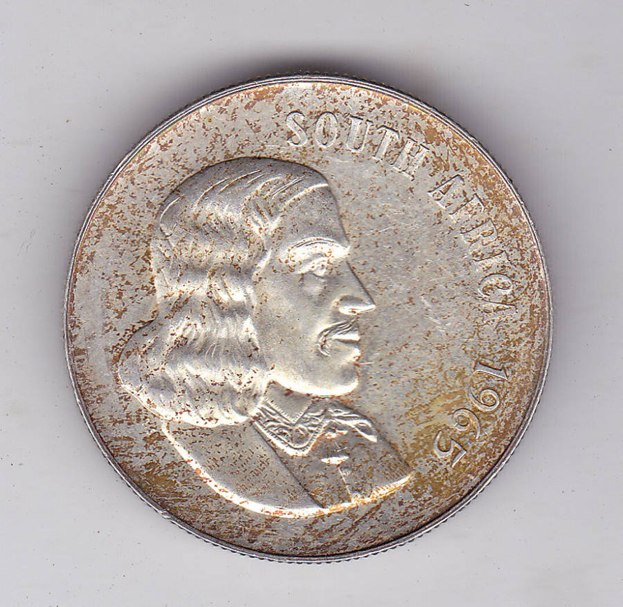 SOUTH AFRICA R1 1965 ENGLISH LEGEND HIGH GRADE