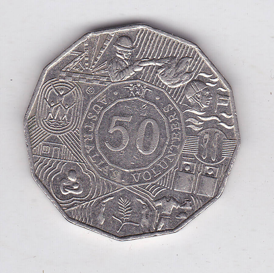 AUSTRALIA 50 CENTS VOLUNTEERS 2003 HIGH GRADE