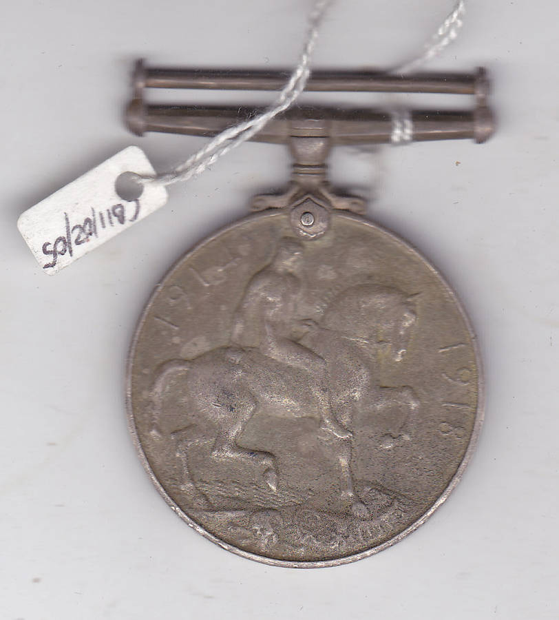 WW1 BRITISH WAR MEDAL PTE. D.N. WILSON- EAST AFRICA + GERMANY- MALARIA