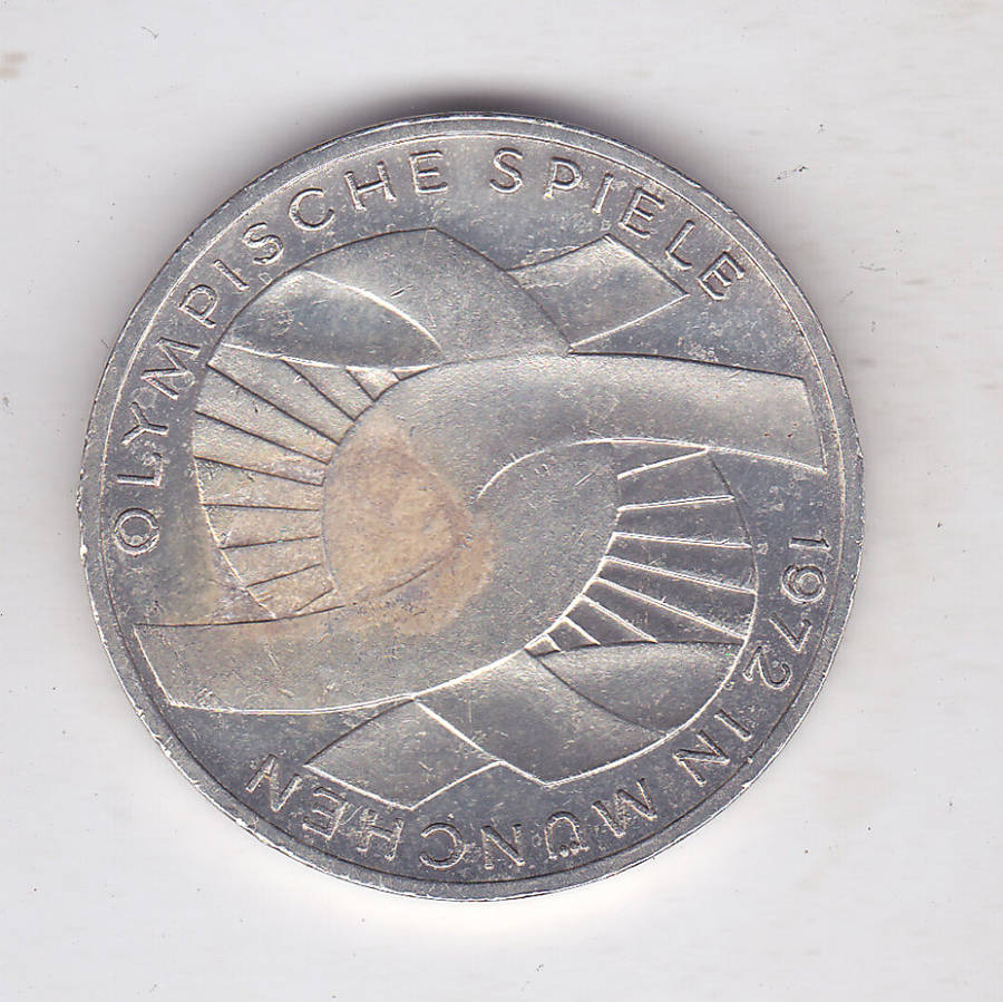 GERMANY 10 MARK 1972 OLYMPIC GAMES SILVER HIGH GRADE