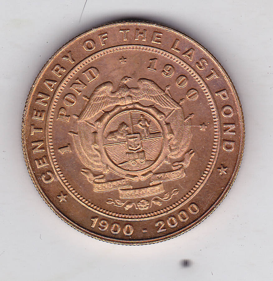 CENTENARY OF THE LAST POND 1900-2000 KRUGER MEDALLION