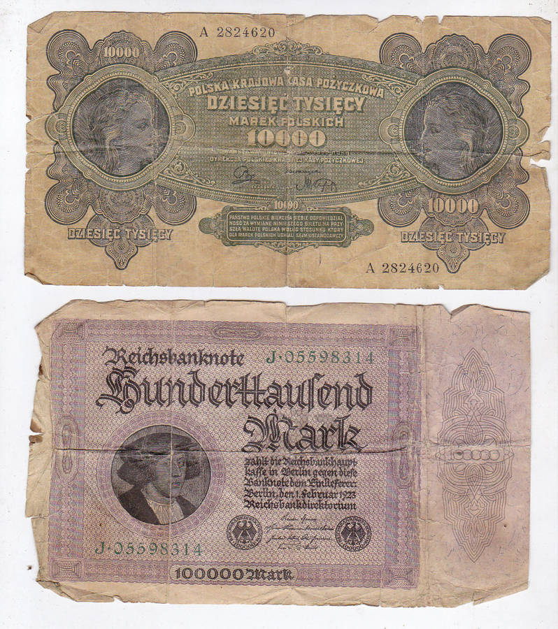 BEESLEY & CO 1924 ADVERTISING ON REAL BANKNOTES x2(MAY BE A SOUTH AFRICAN COMPANY)