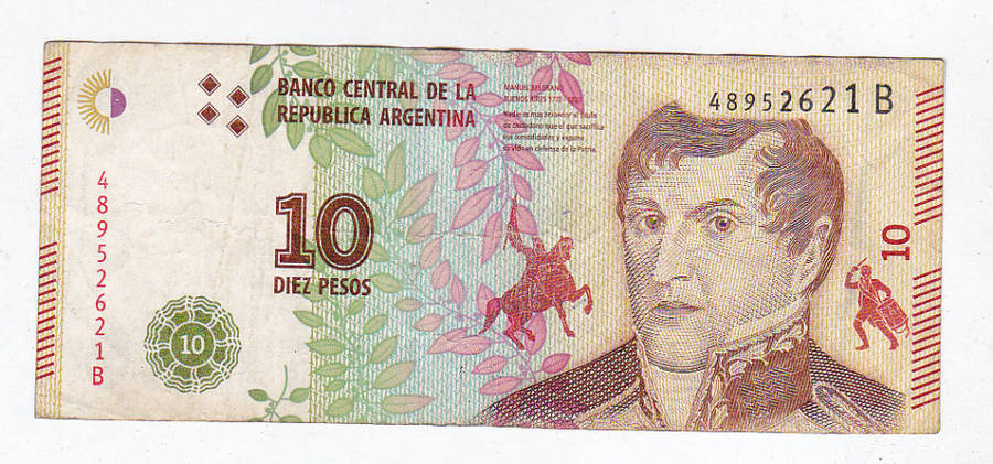 ARGENTINA 10 PESOS NEW SERIES