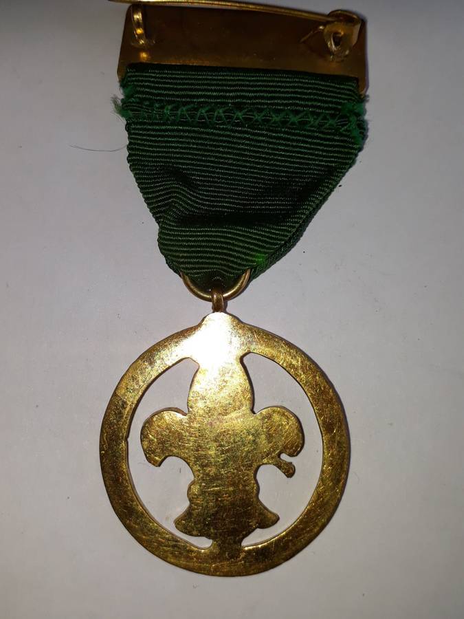 VINTAGE BOY SCOUTS SPRINGBOK MEDAL OF MERIT WITH RIBBON AND BAR