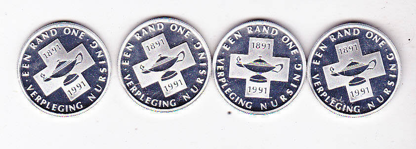 SOUTH AFRICA PROOF R1 NURSING 1991 - BID PER COIN - 4 AVAILABLE
