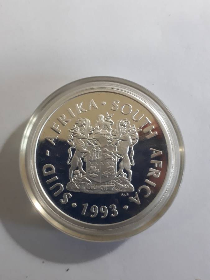 SOUTH AFRICA PROOF R2 PEACE 1 OUNCE 1993 - ENCAPSULATED