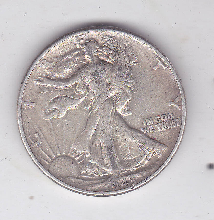 USA HALF DOLLAR 1943 .900 SILVER