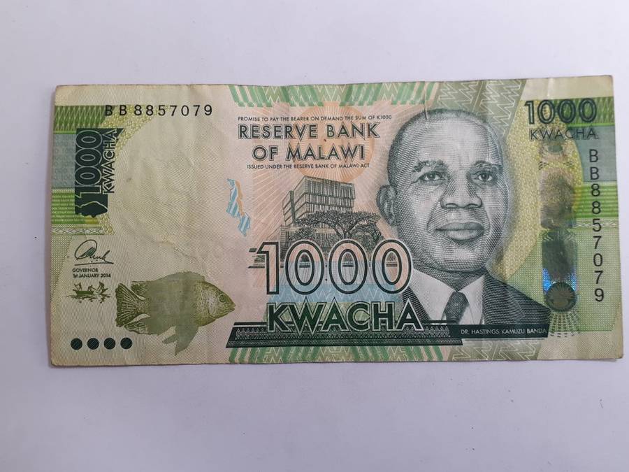 MALAWI 1000 KWATCHA 2014