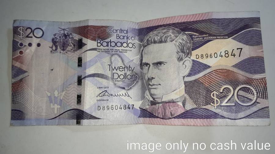 BARBADOS 20 DOLLARS MAY 2013 FV=R138