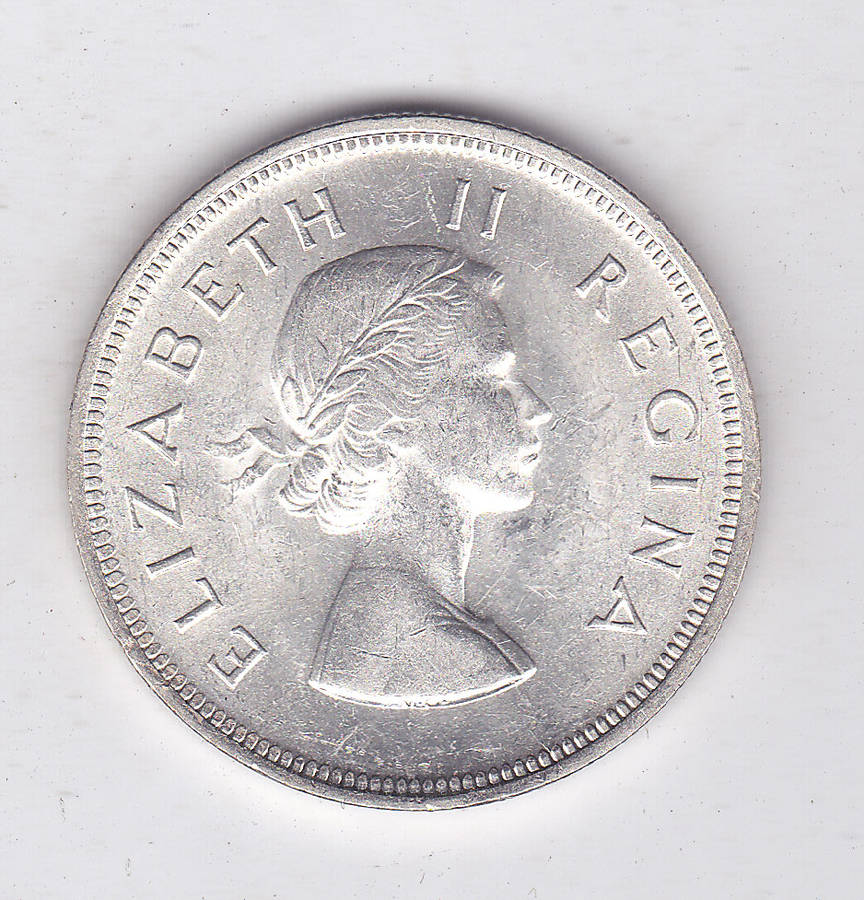 SOUTH AFRICA TWO AND A HALF SHILLINGS 1955 UNC