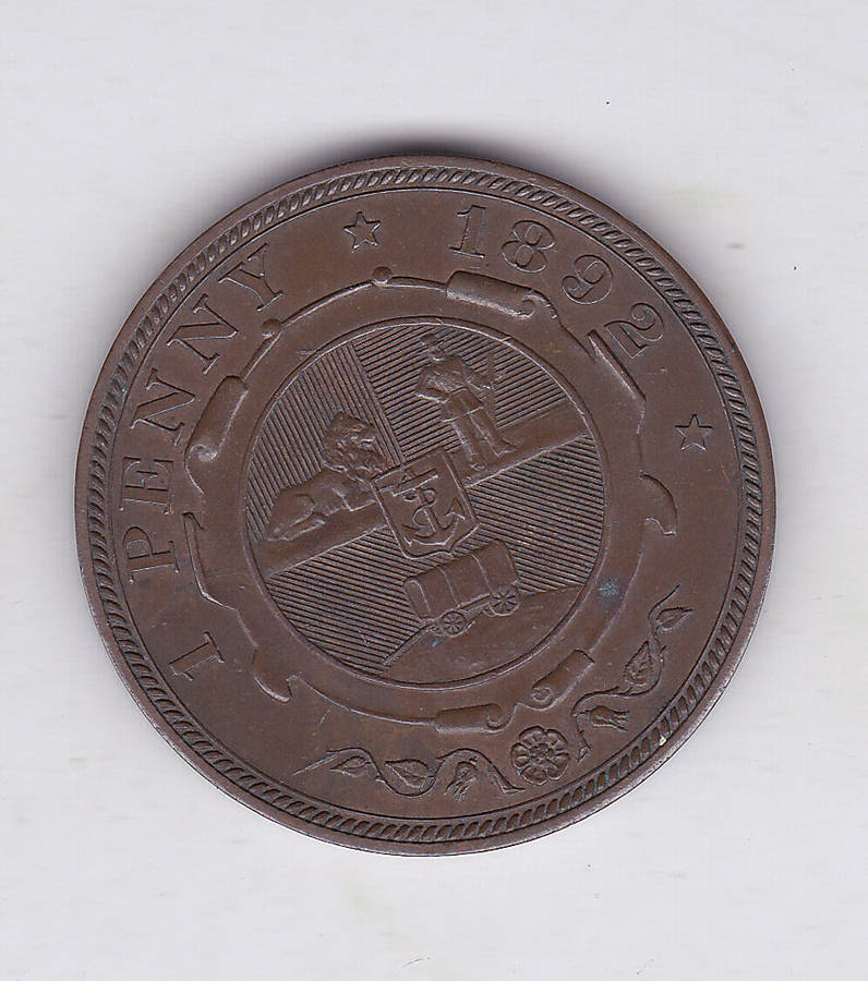 ZAR KRUGER 1892 PENNY AUNC