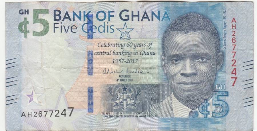 GHANA 5 CEDIS 60 YEARS BANKING - 2017