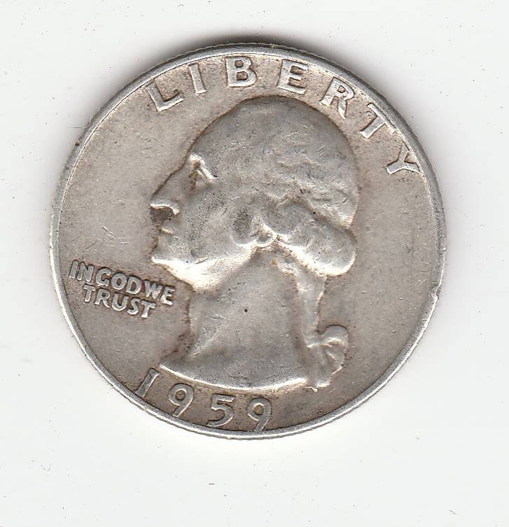 USA QUARTER 1959 .900 SILVER