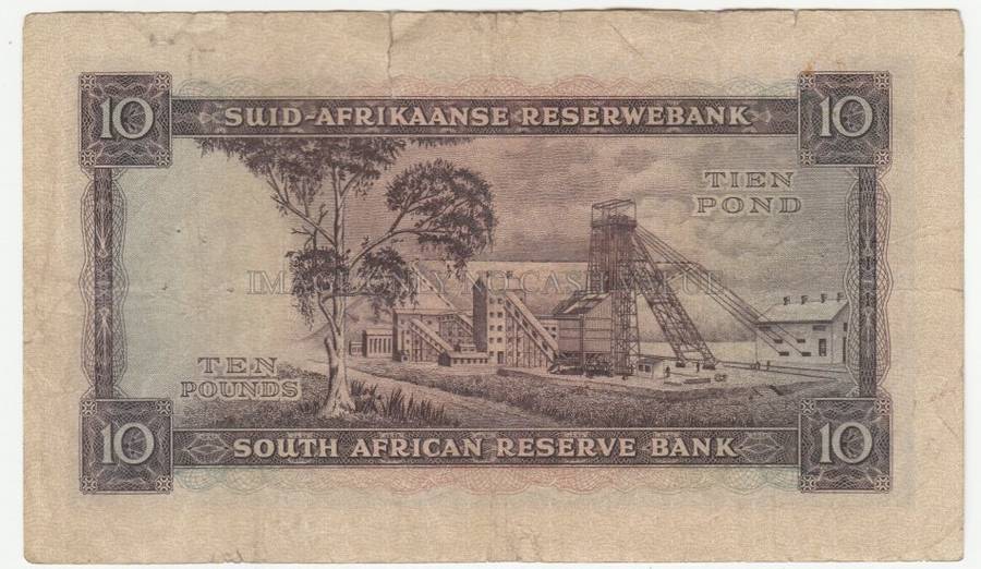 SOUTH AFRICA MH DE KOCK SET 10 SHILLINGS, 1 POUND, 5 POUND 10 POUNDS - 1953-59 3rd ISSUE