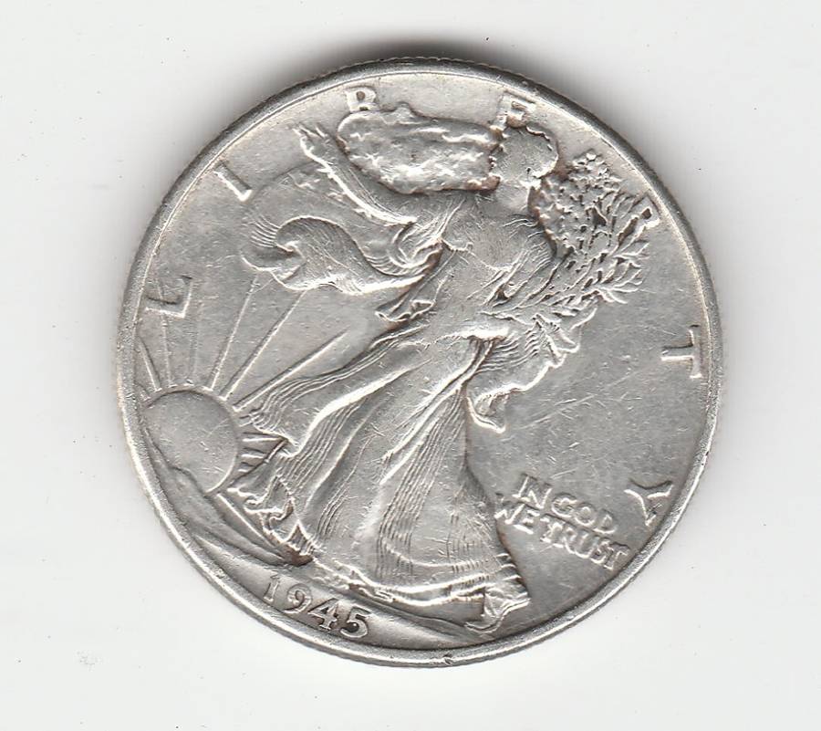 USA HALF DOLLAR 1945 SILVER
