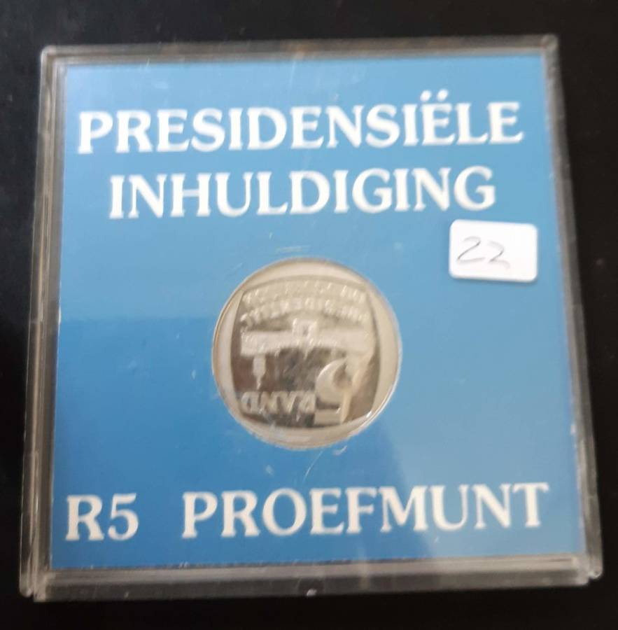 SOUTH AFRICA R5 PROOF INAUGURATION COIN 1994 IN HOLDER