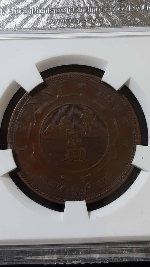 ZAR KRUGER PENNY 1892 AU 50  BN - SANGS